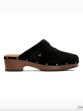 Vionic Kacie Black Suede Clog